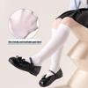 Chaussettes d'été blanches à motifs dessin animé pour filles, au-dessus du genou