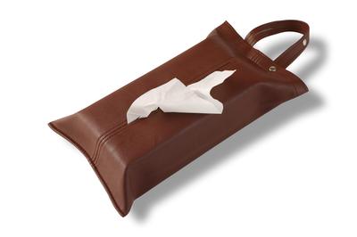 Libero Hanging Tissue Case (Tissue Cover) Be Hung On Your Car (Brown