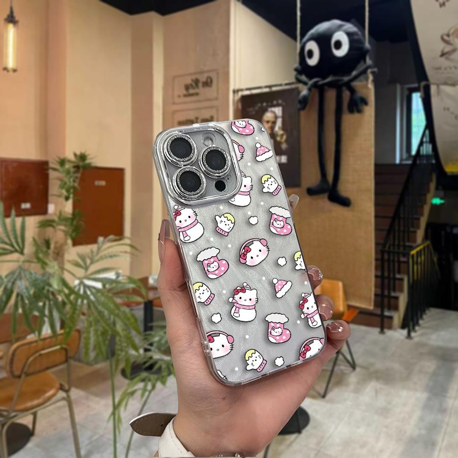 Silver Hello Kitty Apple 15 Phone Case - Cute Sanrio Design
