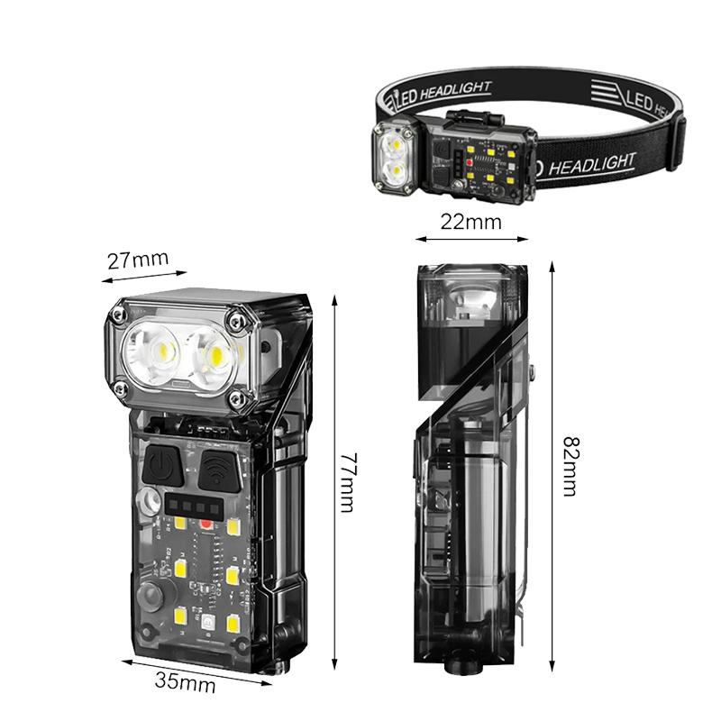 Rechargeable Fishing LED Headlamp with Sensor and Battery Indicator Super Bright Camping Light Using XPG Lamp Beads Headlight