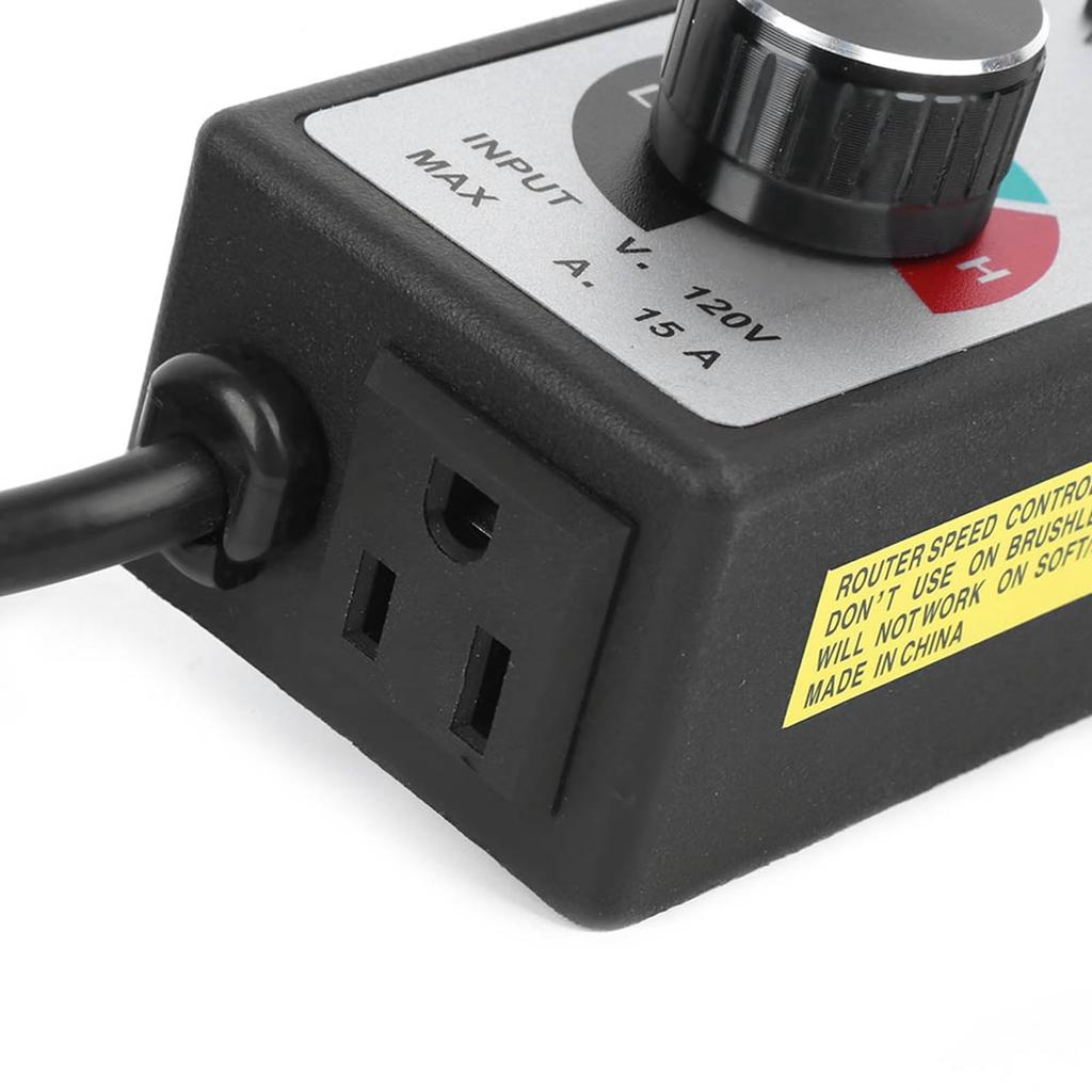 Kodrily Speed Controller for 100V Power Plastic 2 Fan Speed 20V 1500W US Wide Range of Applications Tools, 2-Meter Cord, Hr-15A Controller, In-Line