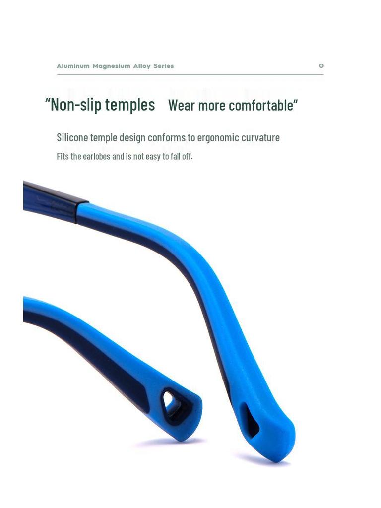 Ultralight Round Myopia Glasses 7510S for Kids & Women - Small Face Frame with Plastic & Steel Temples