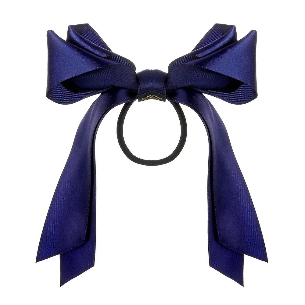 Fashion Korean BowKnot Hair Ties Scrunchies Women Girls Elastic Hair Bands Band Long Ribbon Bow Ponytail Accessories