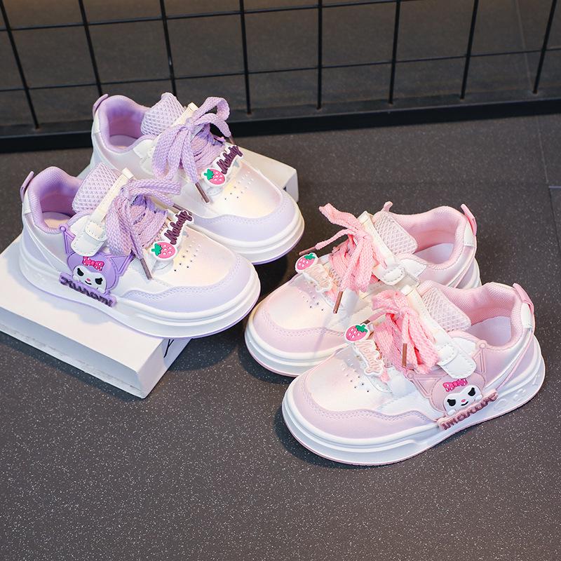2025 Spring/Autumn Breathable Cartoon Skate Shoes for Girls - Comfortable & Cute Casual Children's Sports Footwear