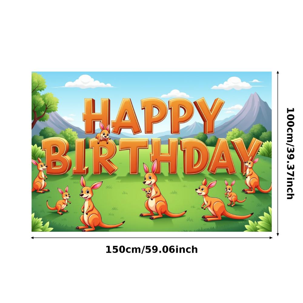 Cute Animals Birthday Decor Animal Theme Banner Photo Prop for Family Gathering Holiday Celebration Outdoor Celebration