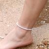 Neues Bohème Damen Fußkettchen Verstellbar 4mm Natursteinperlen Beinarmband Sommer Strand Surfer Schmuck Howlith Fußkette Joias