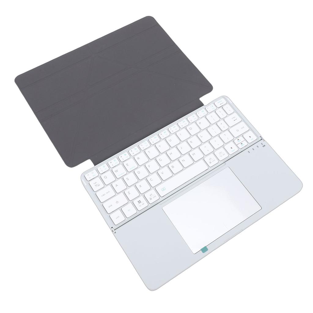   Keyboard with Touchpad Multifunctional Quiet Typing Rechargeable Foldable 64 Key Keyboard for Laptop Tablet