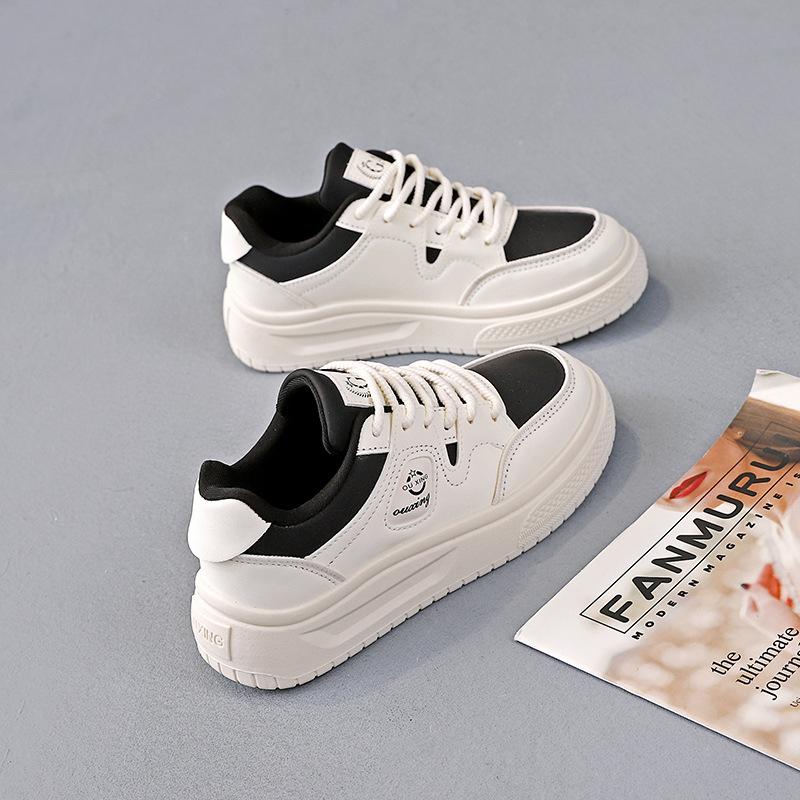 

2025 autumn new Korean version leather white shoes female students Korean version versatile casual board shoes children HX-Q1802 40