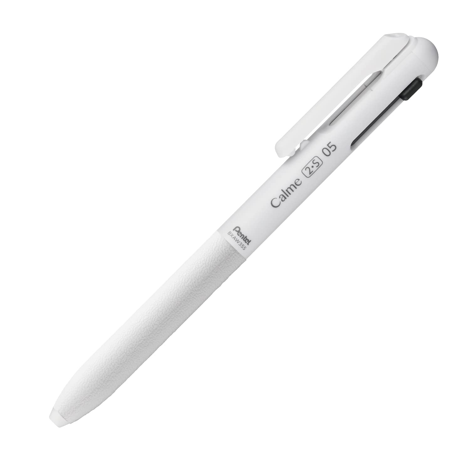Pentel Calme Ballpoint Ballpoint Grayish BXAW355W Multi-Function Pen, 0.5mm Pen, 0.5mm Sharpie, White,