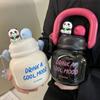 With Straw Insulated Water Bottle Large Capacity Office Double Drink Cup  Kid