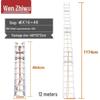 Wenzhiwu Aluminum Alloy 3-Section Telescopic Folding Ladder