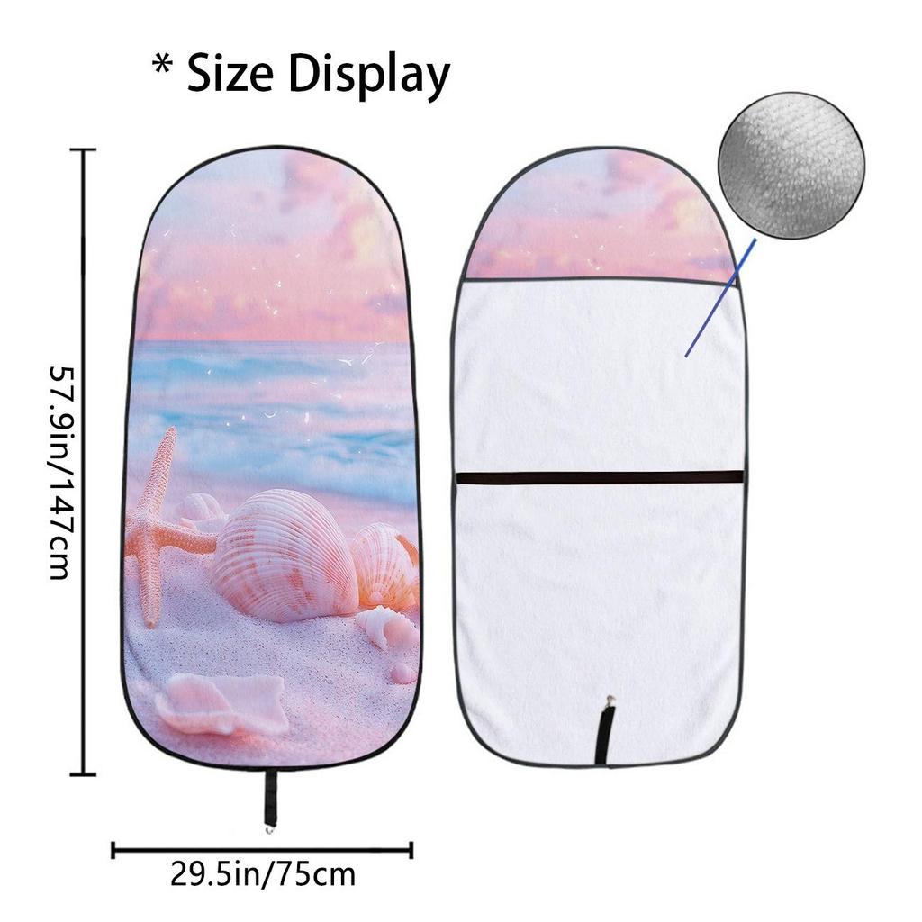 Universal Gym Car Seat Towel Cover - All-Season Front Seat Protector for Workout