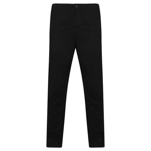Henbury Mens Stretch Flex Waistband Slim Chinos