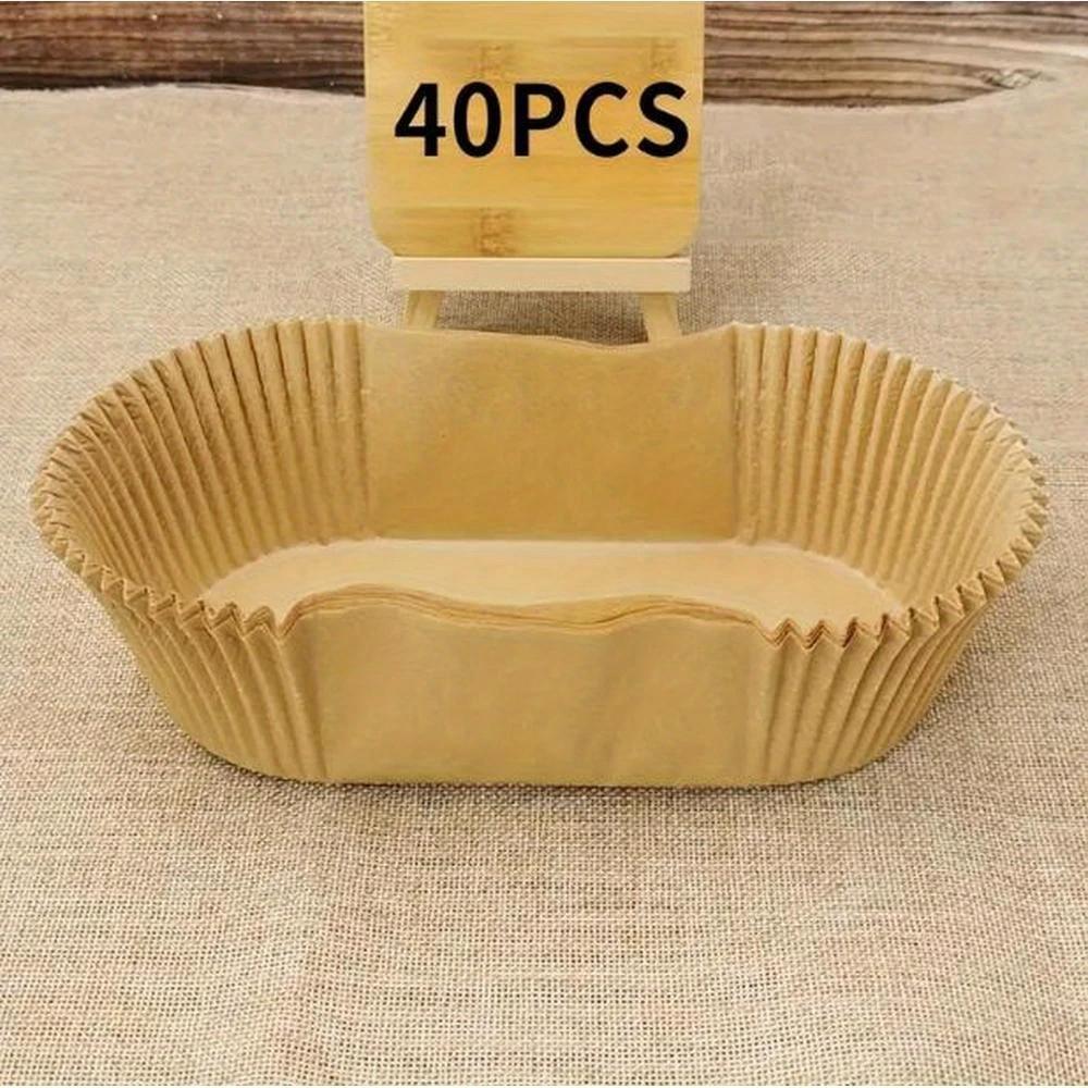 

40 шт. Одноразовые формы для выпечки хлеба с антипригарным покрытием - Прямоугольные бумажные формы для выпечки с высокими стенками для идеального хлеба, пирогов и многого другогодля вечеринок, Рождества, 40PCS