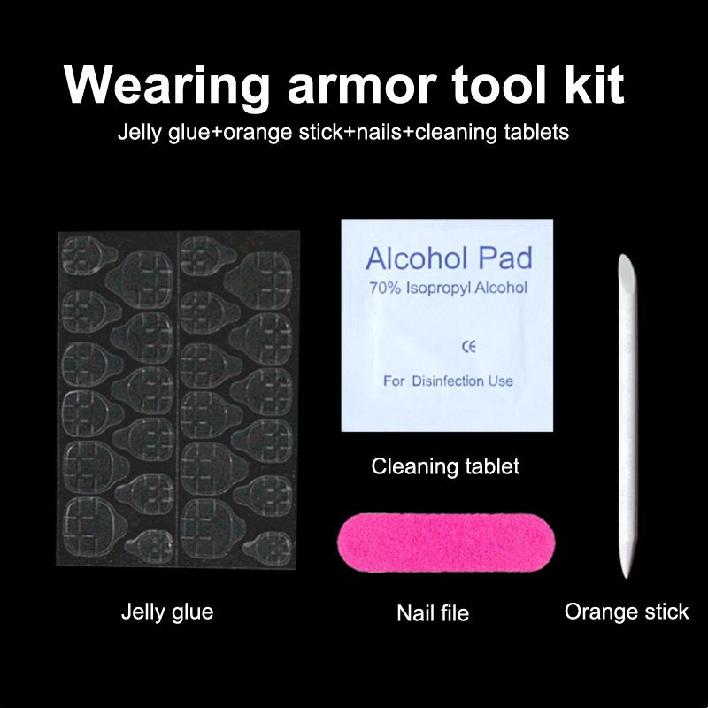 2025 Newest 24Pcs/Set Nail Art French Fake Nails Set With Glue Abs Plastic - Simple Short Nail Stickers