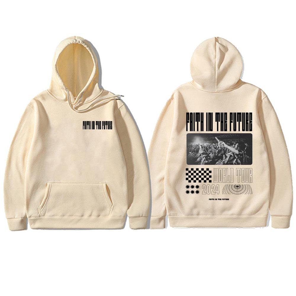 Faith In The Future Woeld Tour 2024 Hoodie Men Women Hip Hop Vintage Oversized Streetwear Male Fashion Casual Pullover Hoodies