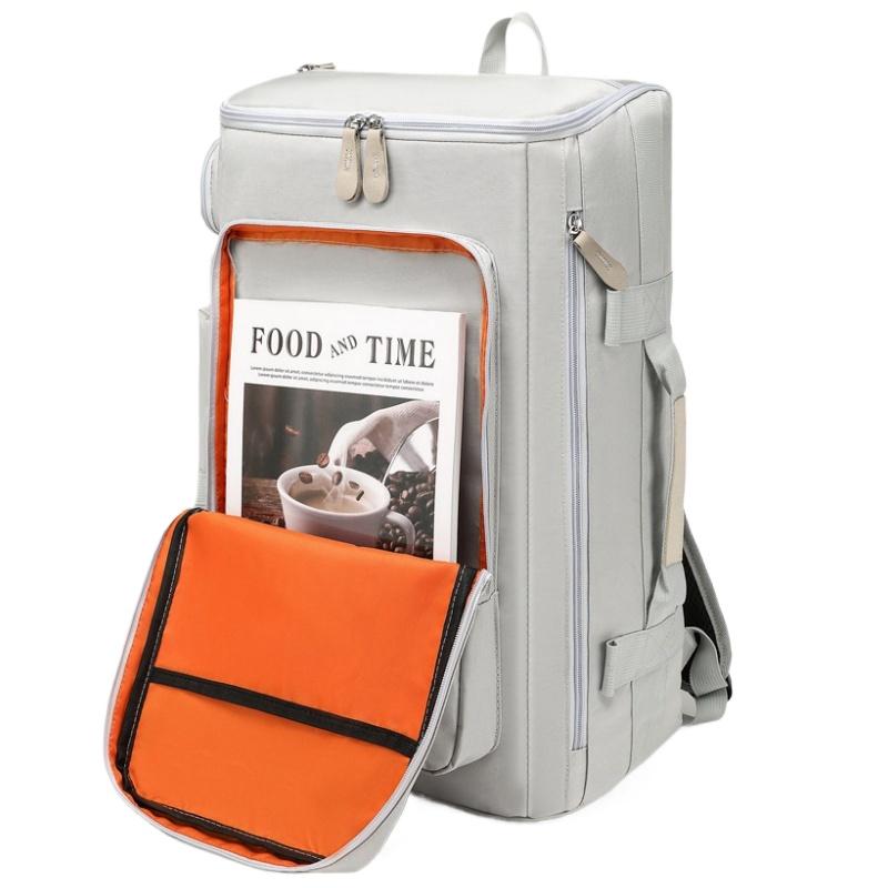 Trendy Waterproof Nylon Travel Backpack Long-distance Touring Business Trip Luggage Bag Detachable Handheld Strap College Student Computer Schoolbag