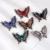 Retro Crystals Butterfly Brooch Sturdy Alloy Jewelry Gifts Accessory for Mothers Day Birthdays Party Dress Decoration