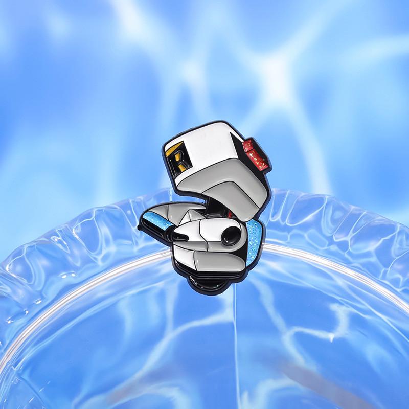 Unique Cartoon Camera Robot Metal Brooch Pin For Collectors Stylish Accessories