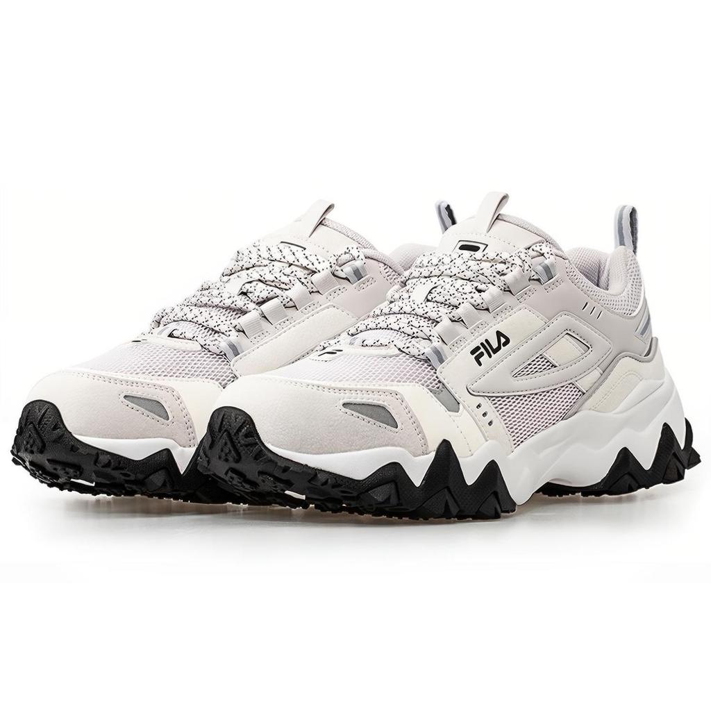 FILA Fusion Fabric Retro Running Low-Top Lifestyle Shoes Men sneakers White Gray T12M031101FNB
