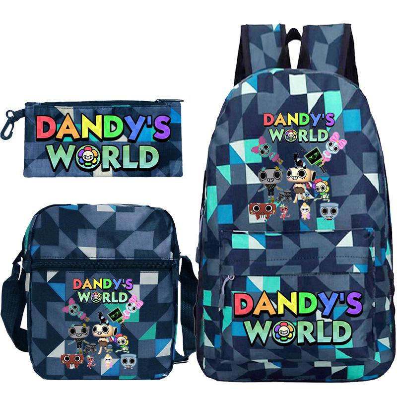 Dandy's world hot-selling children's backpack set, primary and secondary school bag, shoulder bag, casual pencil bag.