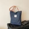Retro denim dual-purpose double-sided shoulder backpack large capacity casual fashion commuter tote bag
