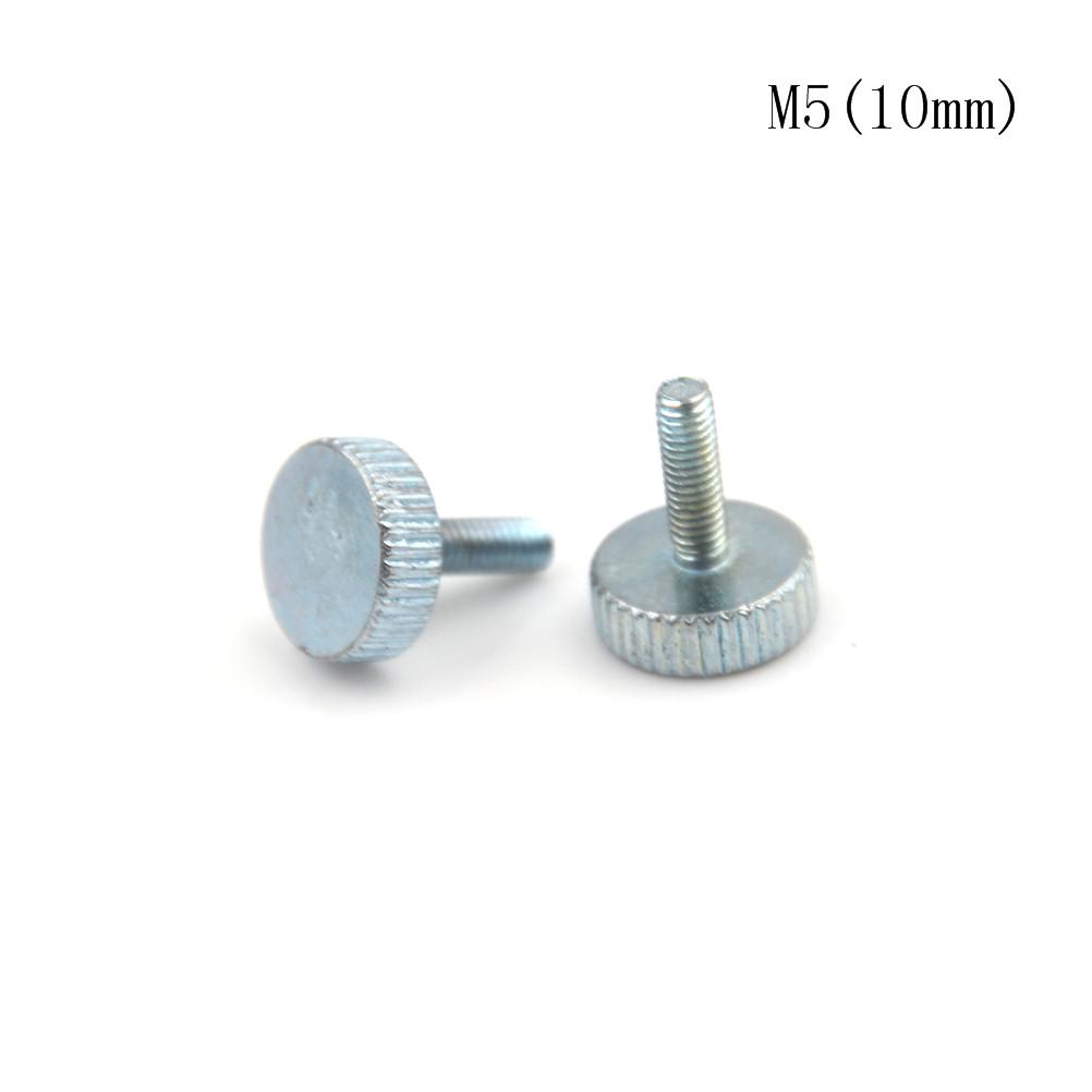 YJZG 5//10pcs Din464 Gb834 M3 M4 M5 Knurling Head Knurled Thumb Screw Hand Tighten Curtain Wall Lock Screws Length : 12mm, Size : M5 5PCS