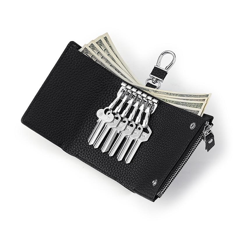 Genuine Leather Multifunctional Key and Coin Holder for Men and Women