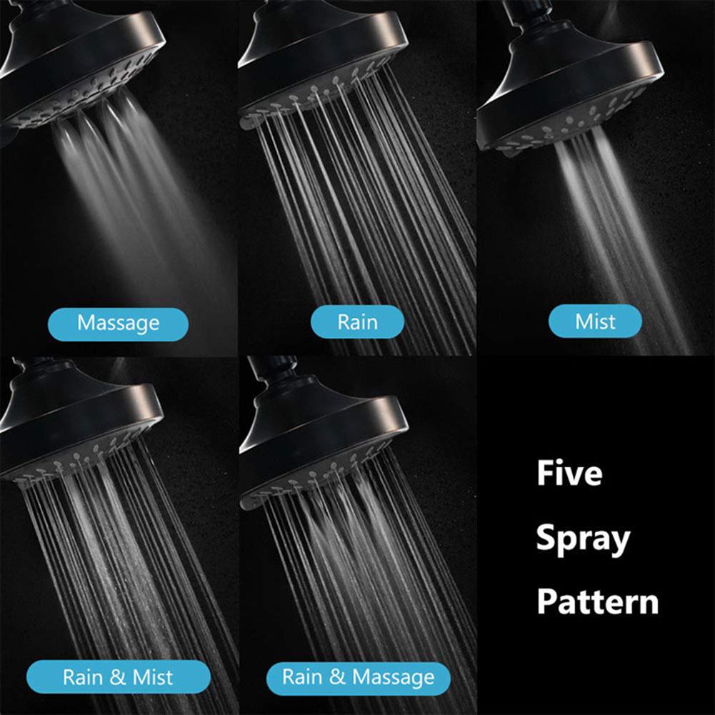 4-Inch Shower Head Top Spray Shower Head Rotatable Adjustable Five-Speed Water-Saving Bathroom  Concealed Shower Top Spray