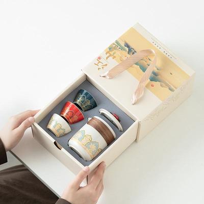 National Trend Ceramic Kung Fu Tea Set Gift Box - Business Gifts, Souvenirs, or Raffle Prizes.