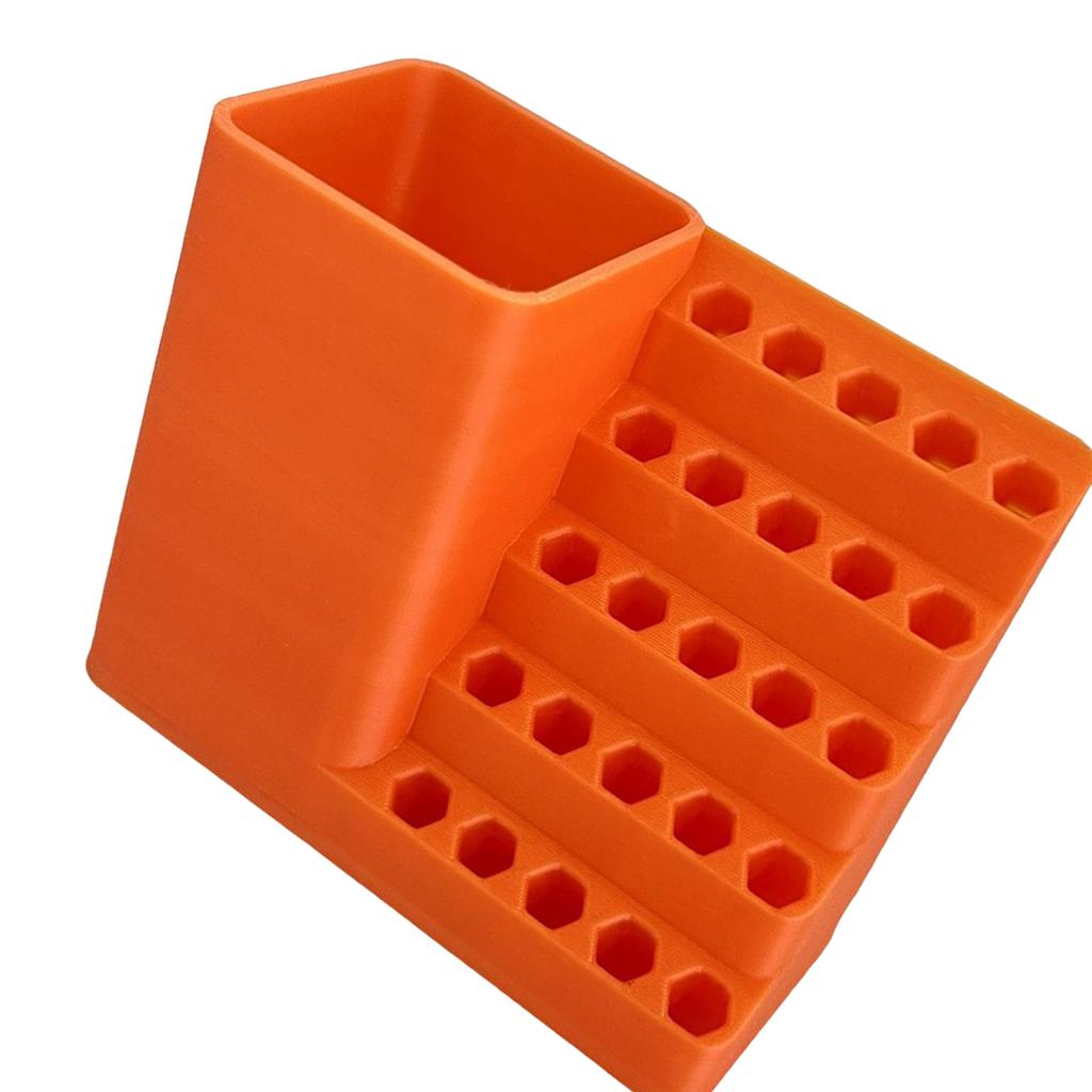 Pegboard Screwdriver Bit Organizer Toolbox with 20 25 50 10 Slots Plastic Storage Case for DIY Professional