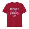 Big Sister Of The Birthday Girl Tie Dye Colorful Bday Party T Shirt Vintage Versatile Breathable Stretched Fashion