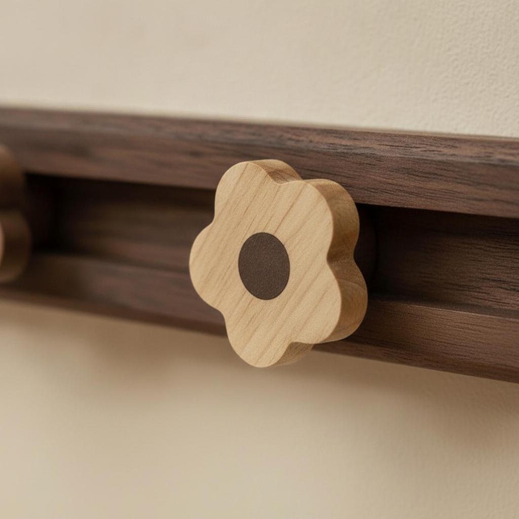 Coat Hook Rail with Sliding Hooks Decorative Wall Stylish for Entryway