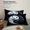 Comforter Fierce Wolf Black White White Tai Chi Pattern 3D Printed Soft Comfortable Bedding Set Wildlife Theme Set