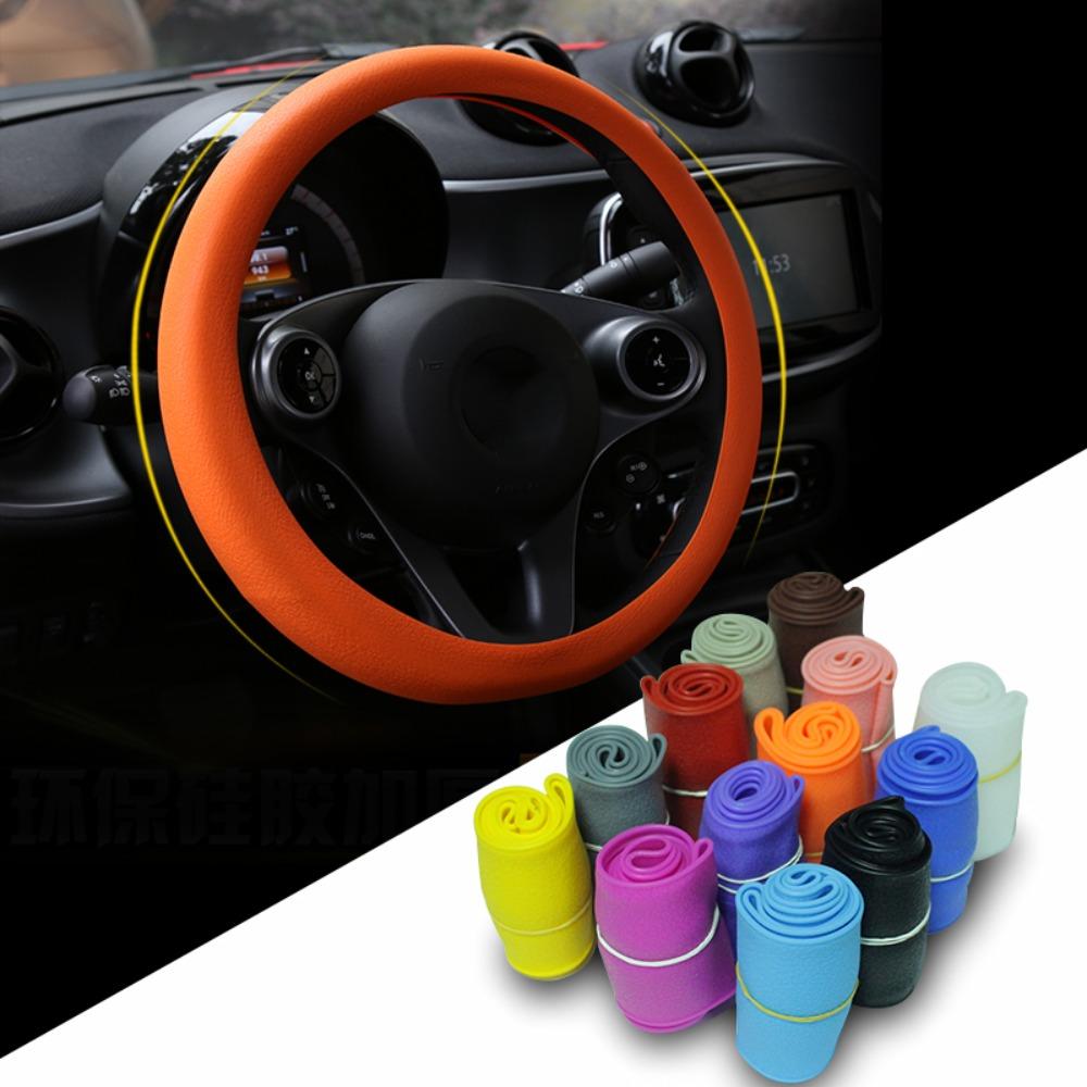 

Universal Soft Silicone Steering wheel cover Cover Texture Car Styling Car Glove