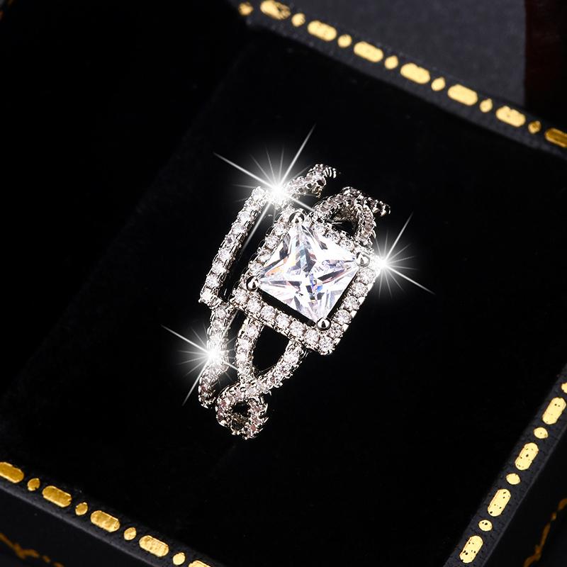 Luxury Full AAA Zircon Hot Selling Rings for Women Set High Quality AAA Boutique Jewelry for Wedding Party Jewelry