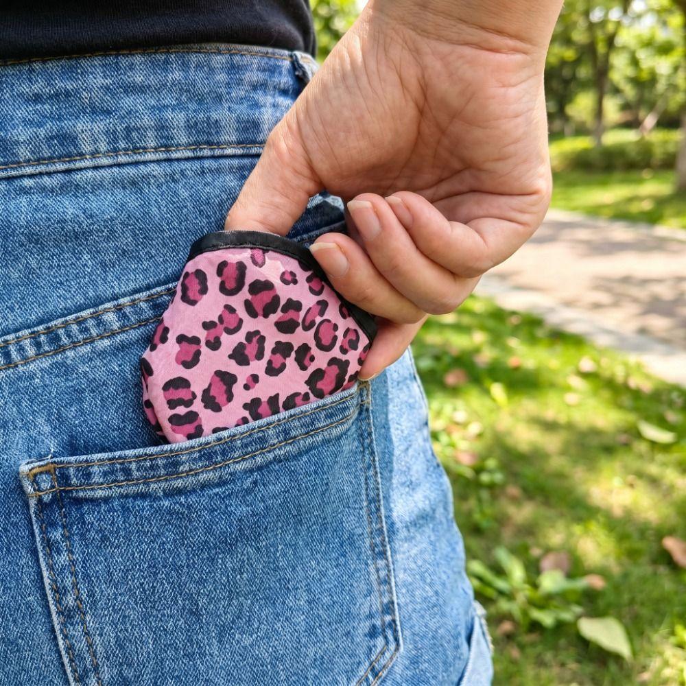 Ventaglio a mano pieghevole tascabile Modello Calcio Stampa Leopardo Ventaglio Novità Rotondo Esterno