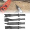 4pcs Air Hammer Chisel Set Hexagonal Shank Heavy Duty Air Impact Head for Rusting Removal Cutting Pneumatic Tools Accessories