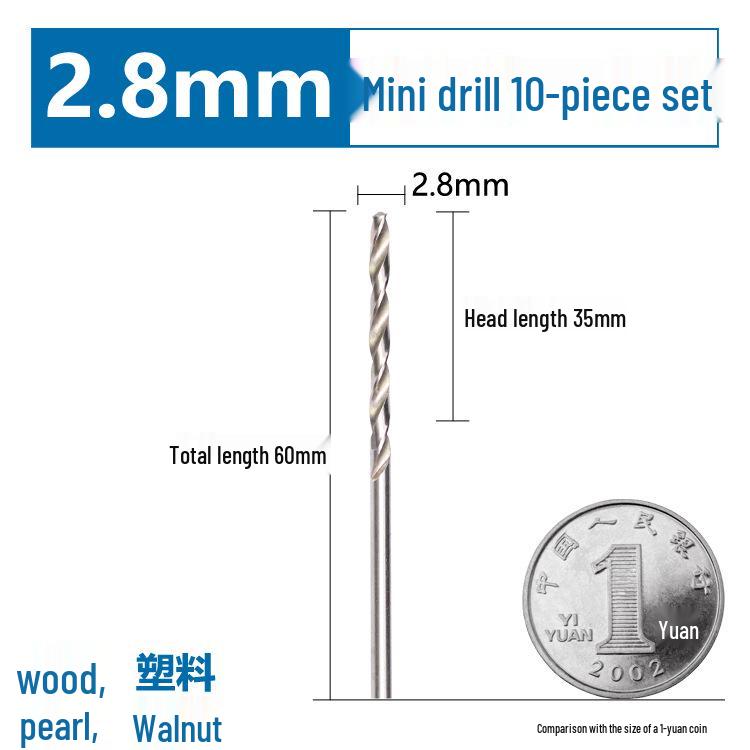 Dain High-Speed Steel Mini Twist Drill Bit Set for Woodworking and Pearl/Bodhi Seed Drilling