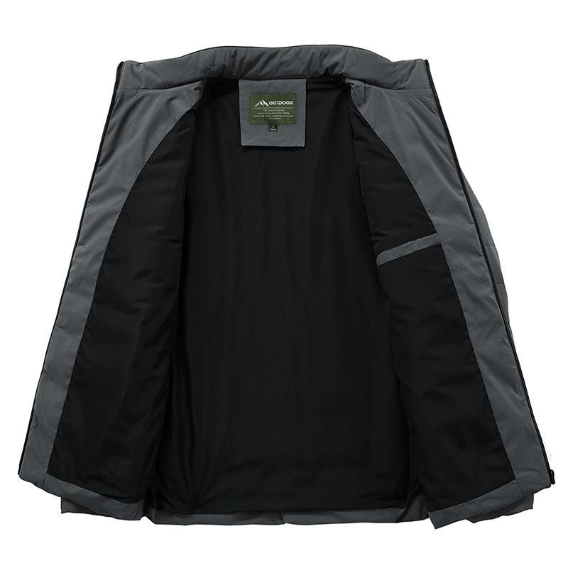 Winter Loose Solid Color Zipper Casual Warm Youth Black Thickened Cotton Clothes