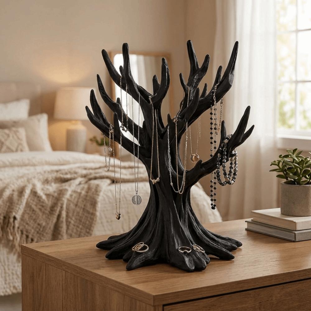 Retro Tree Shaped Jewelry Display Stand Plastic Jewelry Storage Rack Boutique Display