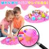 Sand Play Toy Set for Kids, Sand and Clay, Storage Box, Sandbox for Indoor and Outdoor Use, Pink Series, Ice Cream, DIY Model Making, Clay, Girls,
