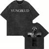 Baumwolle Vintage Gewaschen Yungblud Idols Welt Tour T-Shirt Mode Herren/Damen Hip Hop Cool Oversize Säurewäsche T-Shirts
