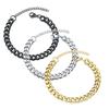 Collana e Bracciale da Uomo Catena Cubana Oro 2025 - Acciaio Inossidabile, 3/5/7/9mm