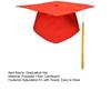 Absolventenhut mit Quaste, verstellbare Größe, leicht, matt, robust, für Abschlussfeiern und Partys