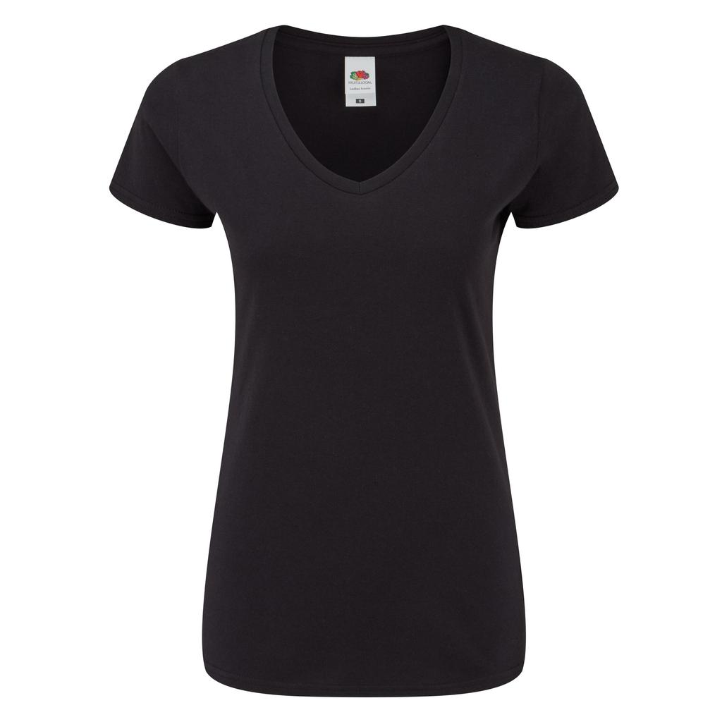 Fruit Of The Loom Damen/Damen Ikonisches V-Ausschnitt T-Shirt