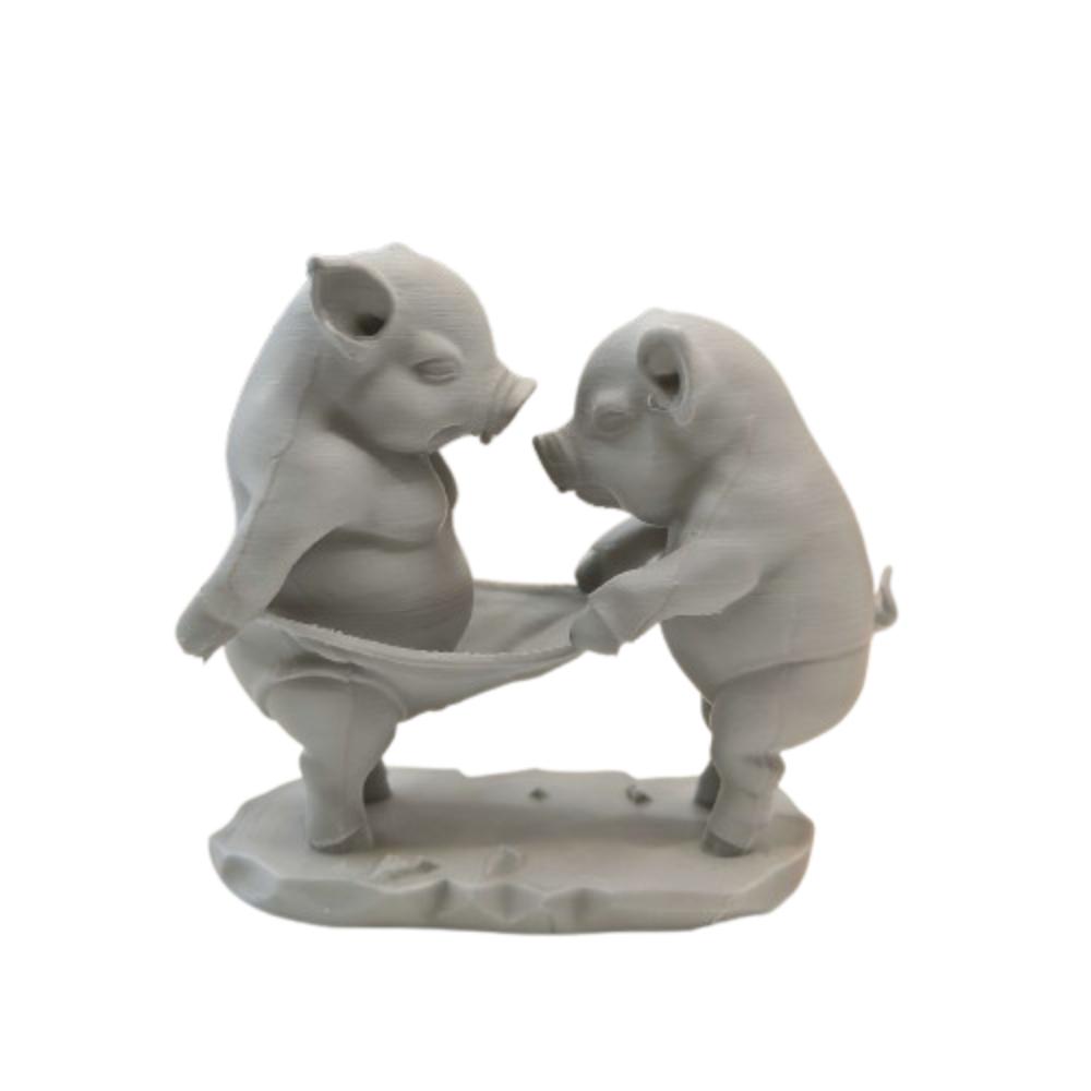 

Animal Crafts 3D Printed Pig Toy Decorations Animal Pig Model Cartoon Pig Figurine Bedroom Decor серый