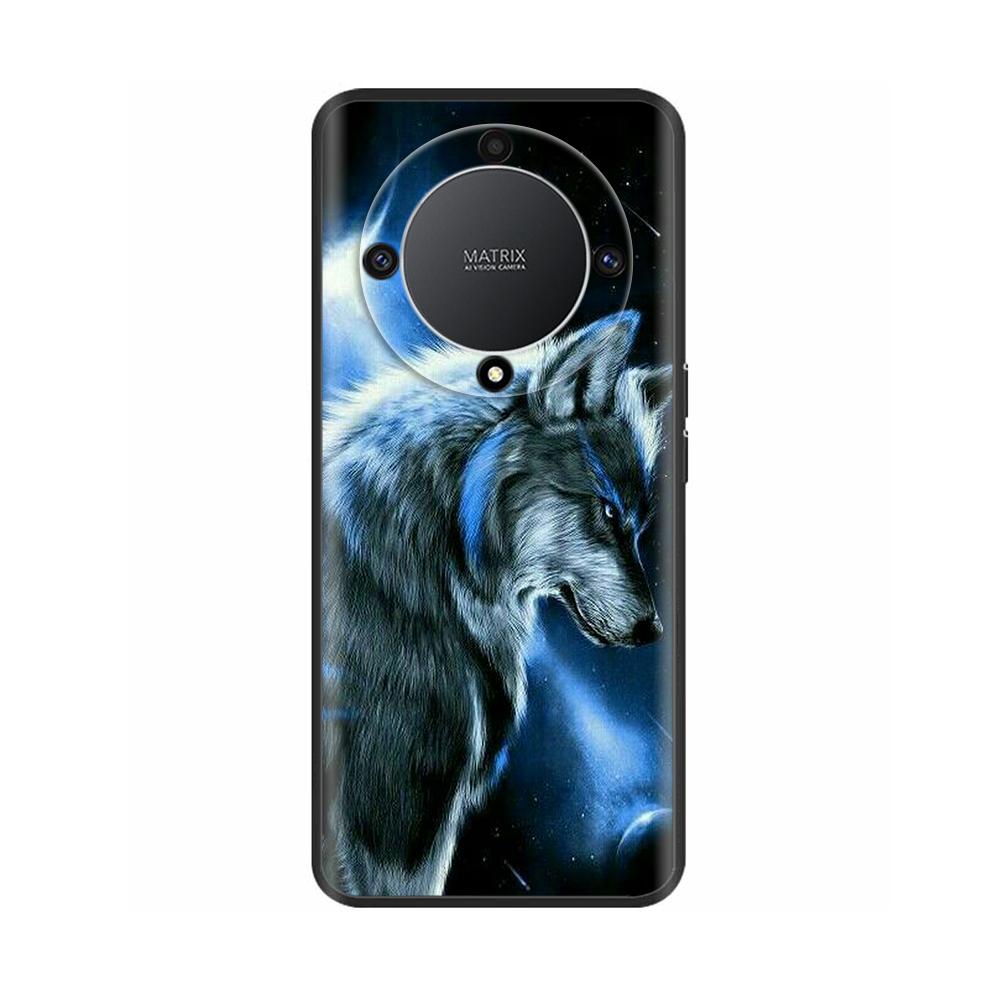 For Honor Magic 6 Lite Case Magic6 Lite Liquid Silicone Soft TPU Back Bumper Skull Marble Print Fundas For Honor Magic 6 Lite 5G