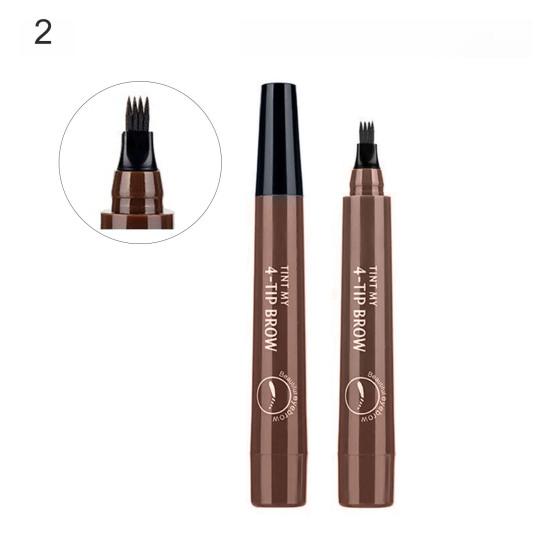 

Liquid Eyebrow Pencil 4 Fork Design Easy to Color 4 Colord Eyebrow Tinting Pen for Women темно-коричневого