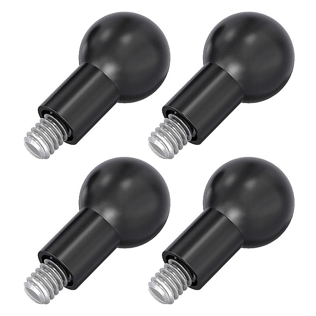 Plastic 17mm Ball Head Adapters 4pcs Feature 1/4 Inch Screw for 360 Degree Rotation Photography and Vehicle Use